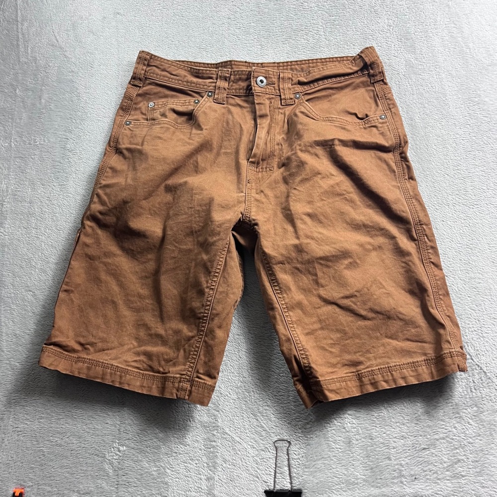 prAna Mens Bronson Shorts Brown Stretch Canvas Hiking Outdoor 32W M3BR11111